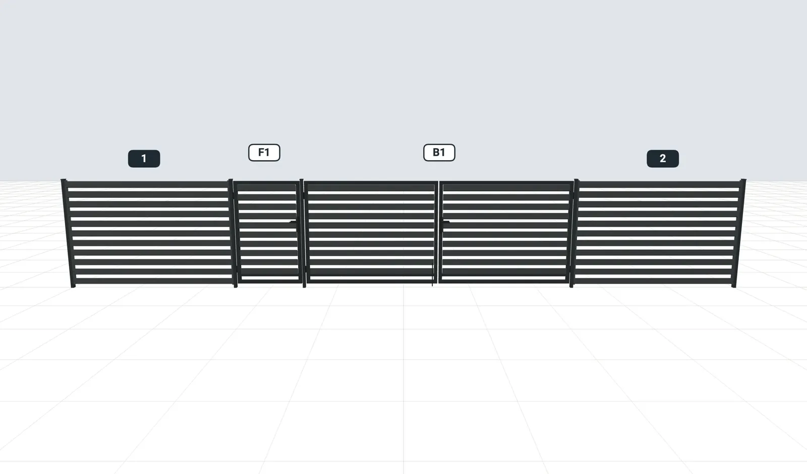 Ogrodzenie palisadowe w 3D