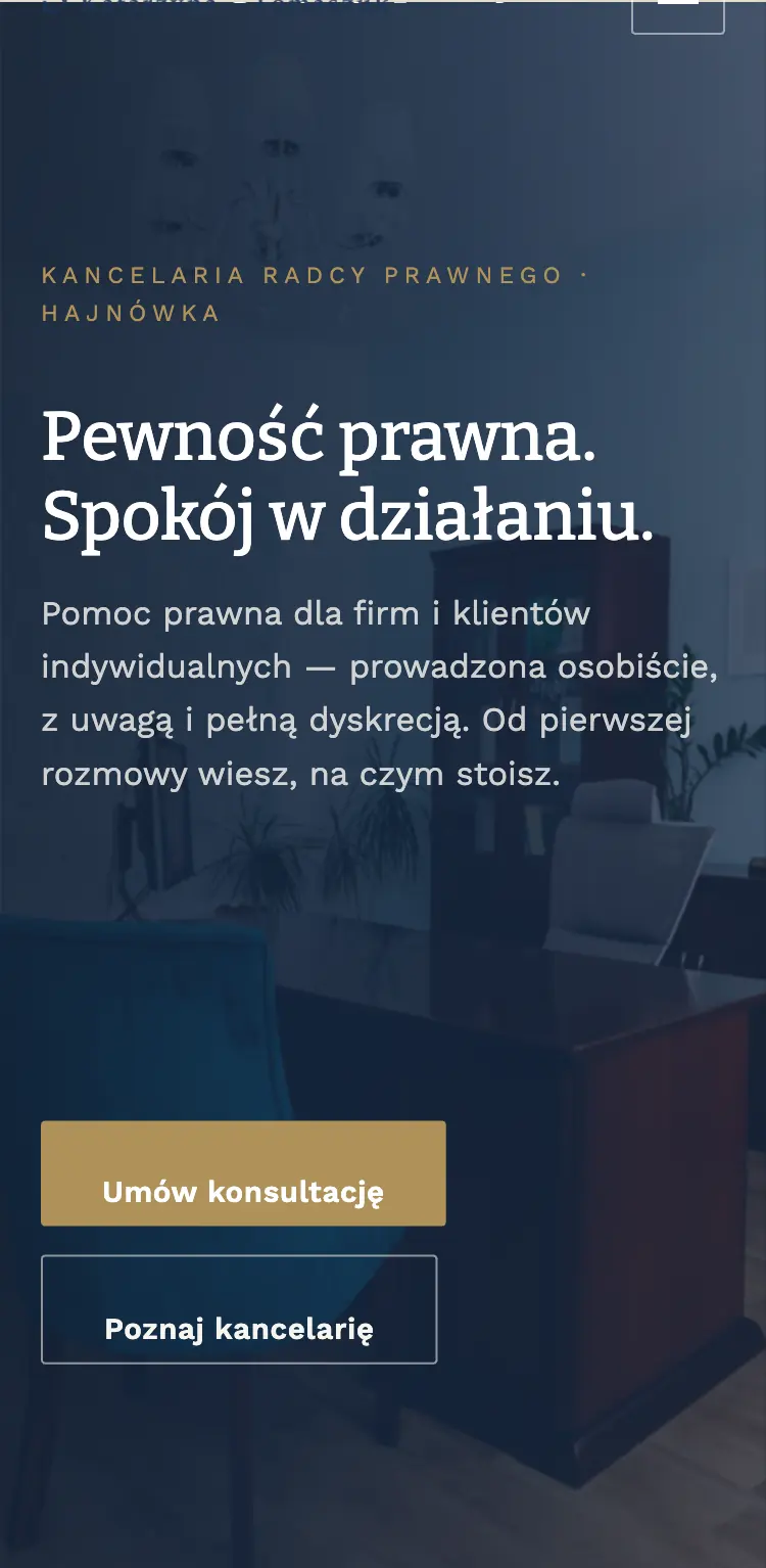 Strona kancelarii na telefonie